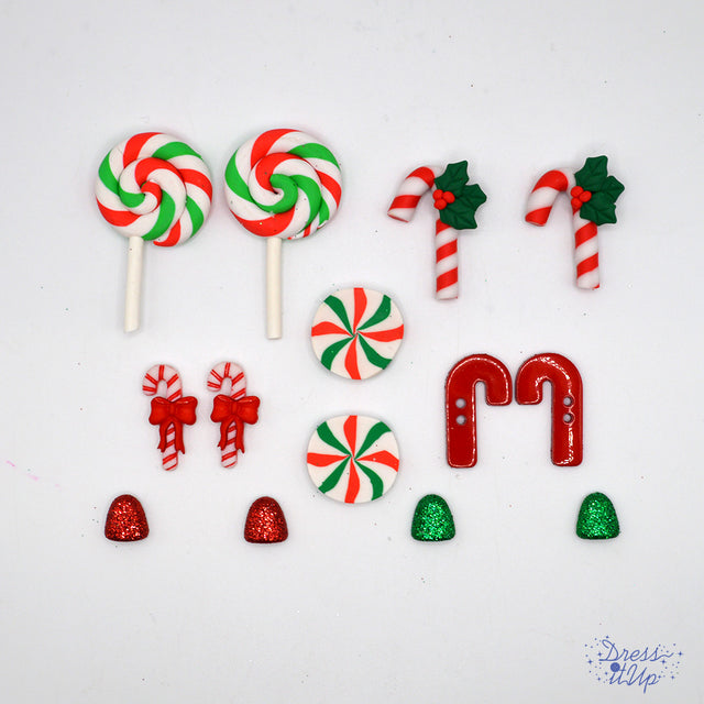Christmas Canes, 14pcs Craft Embellishments