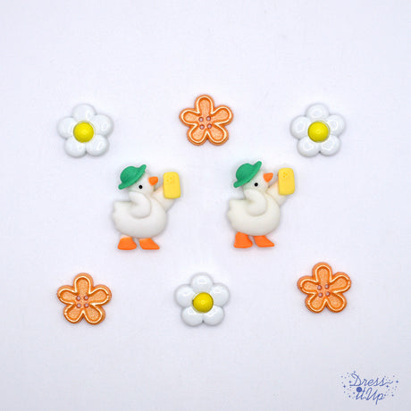 Duck, Duck, Goose Animal Birds Spring Themed Buttons