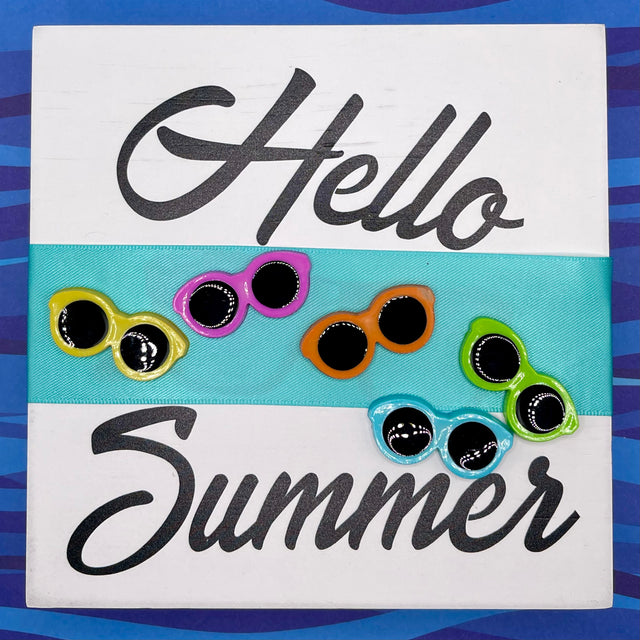 Lovin the Shade Multi Color Sunglasses Beach Summer Inspired Buttons