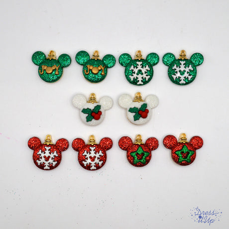 Disney Mickey Ornaments Value pack Christmas Holiday Buttons