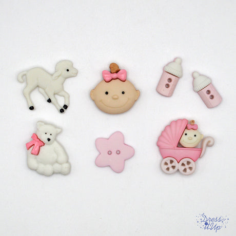 New Arrival- Girl Pink Themed Baby Nursery Embellishments