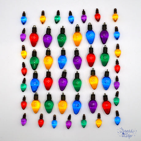 Old Fashioned Christmas Lights Super Value Pack, 40pcs+ Holiday Embellishments