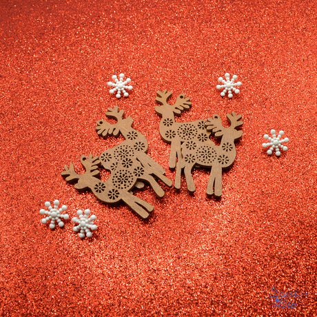 Reindeer Magic Animal Winter Themed Embellishments