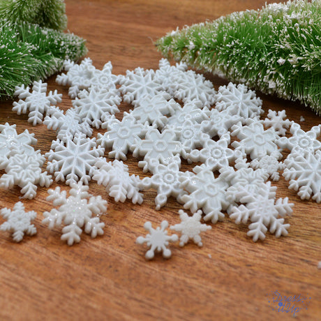 Snowflake Super Value Pack, 50pcs Sewing Shank Embellishments