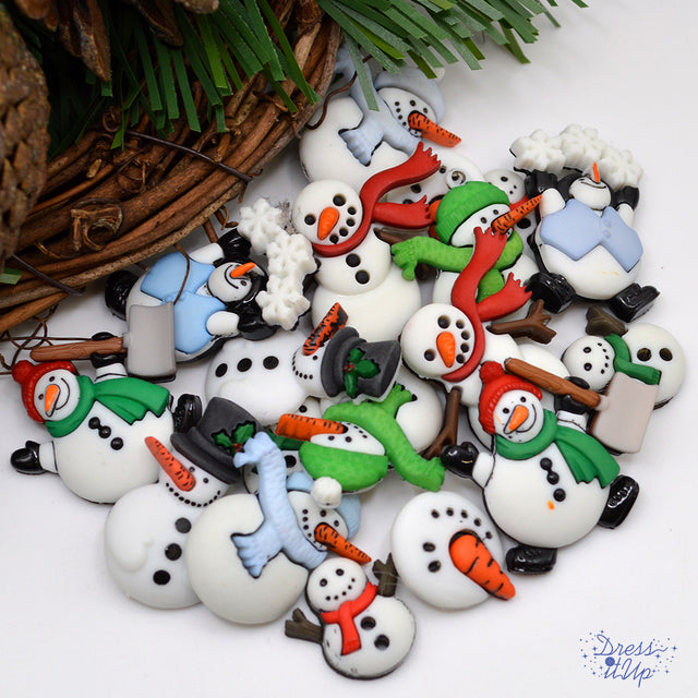 Snowman Party Super Value Pack, 18pcs Outdoor Winter Inspired Embellishments