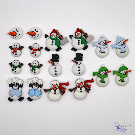 Snowman Party Super Value Pack, 18pcs Outdoor Winter Inspired Embellishments