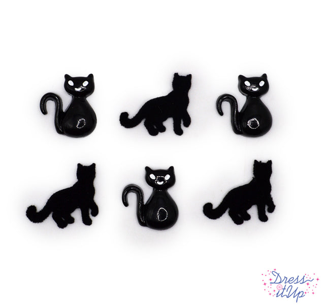 Too Cute to Spook Black Cat Animal Halloween Themed Embellishments