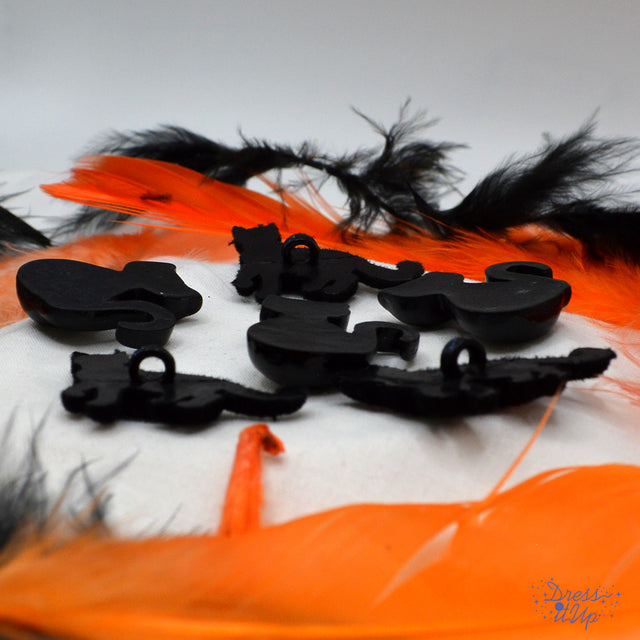 Too Cute to Spook Black Cat Animal Halloween Themed Embellishments