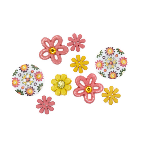 Georgia Peach Florals Craft Embellishments