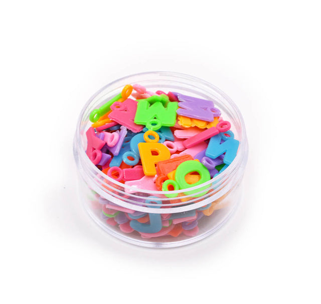 Alphabet Rainbow Plastic Letter Charms
