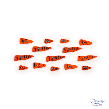 Carrot noses for snowmen add to winter themed sewing and crafting