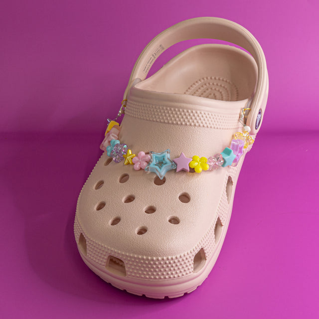 Acrylic Beaded Shoe Charms in Star Burst