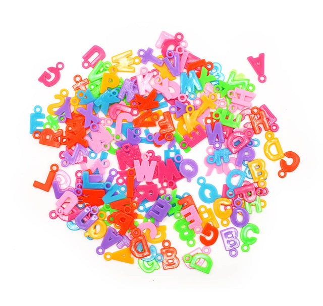 Alphabet Rainbow Plastic Letter Charms