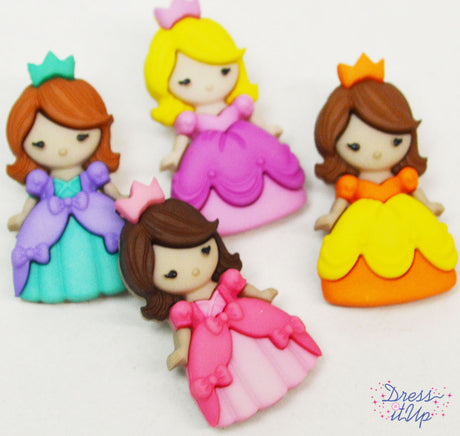 Pretty little girls in beautiful dresses add to princess and children's crafts