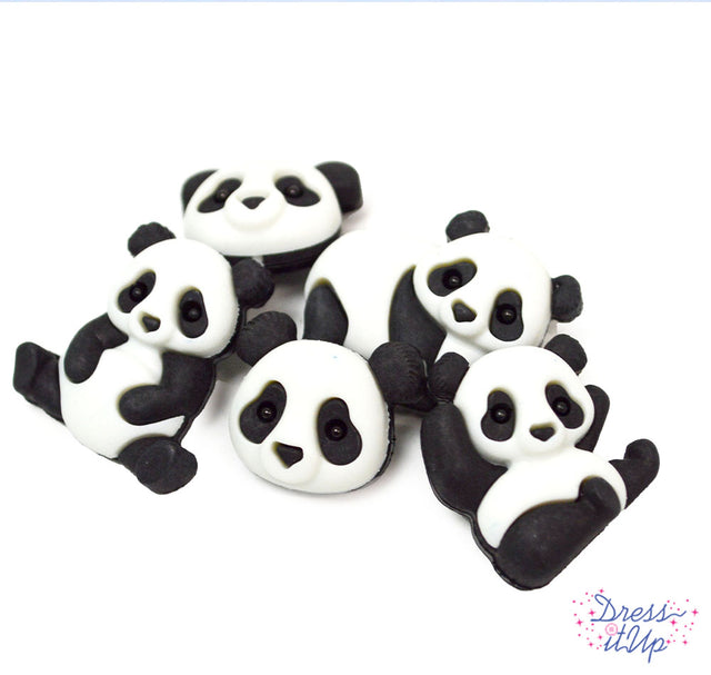 Adorable black and white pandas add to animal crafts and children's projects