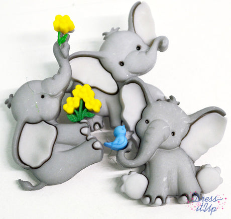 Adorable baby elephants add to nursery decor and baby shower crafts