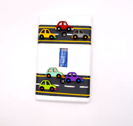 Dress up a light switch cover using On The Road Again button pack