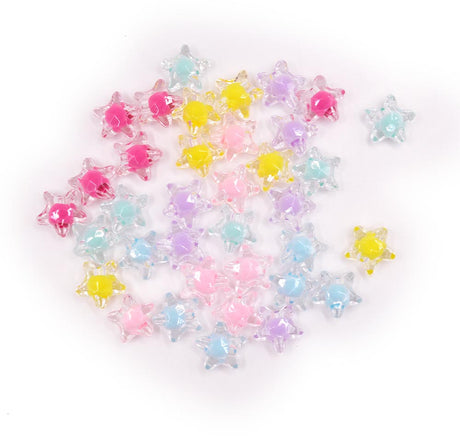 Pastel star clear resin beads for crafting