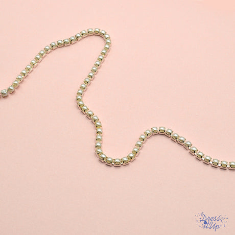 Brass Claw Chainswith ABS Plastic Imitation Pearl Beads