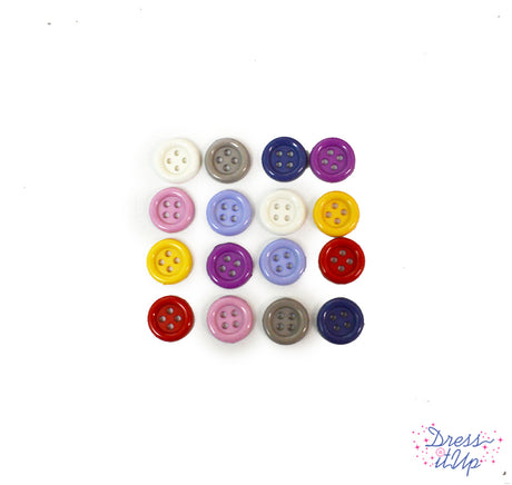 4-hole round hand dyed buttons for sewing projects and crafting