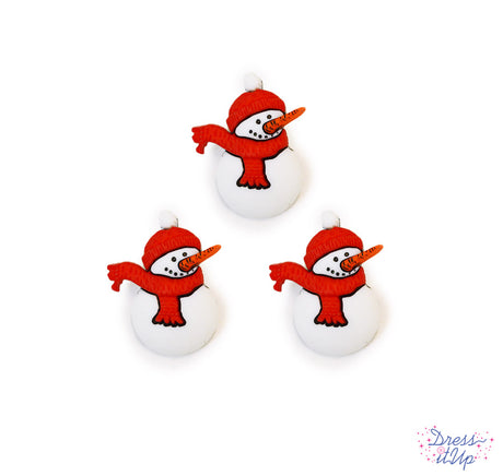 Snowmen in red scarves and hats add to winter crafts