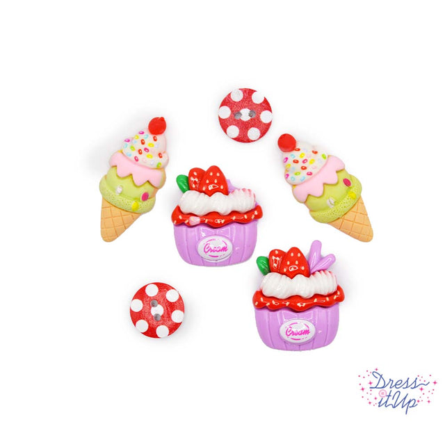 Strawberry Parfaits Fruit Treats Ice Cream Themed Embellishments