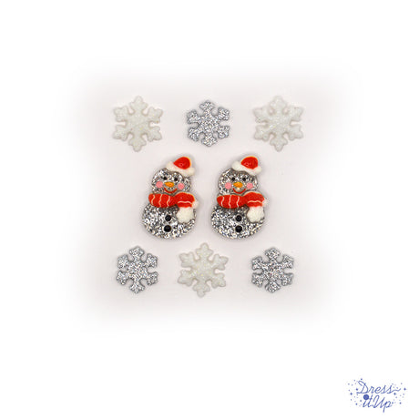 Glittery snowmen and snowflakes add to winter crafting