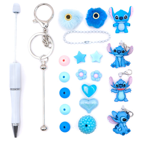 Stitch Beadable Pen and Keychain Set