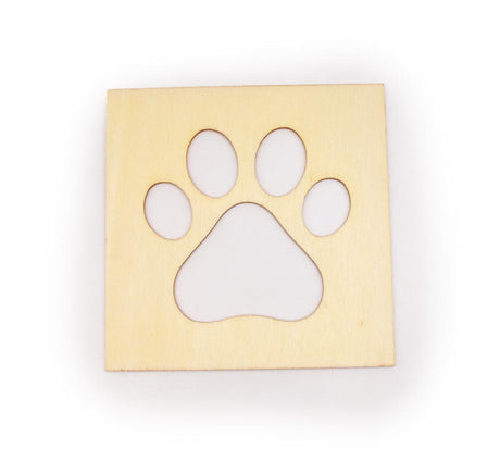 wood paw print frame for diy crafting