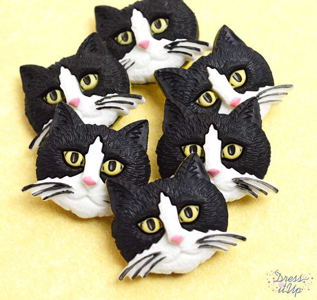 Black and white cats add to pet themed projects and crafts