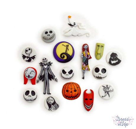 All your favorite characters from Disney's The Nightmare Before Christmas to embellish your spooky or Halloween themed projects