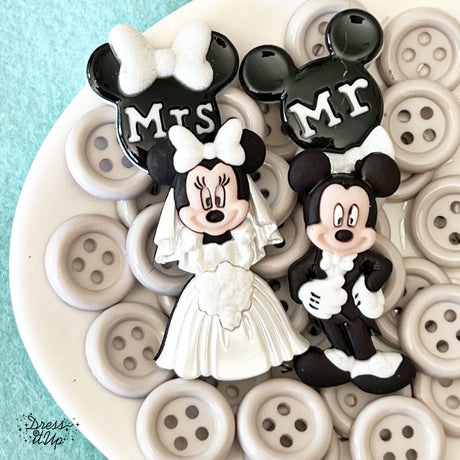 Disney Mickey and Minnie Mouse are ready to adorn your wedding crafts and projects