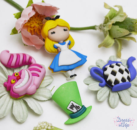Alice and friends from Disney's Alice in Wonderland add to fun children's crafts