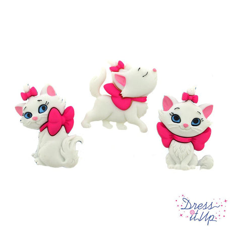 disney aristocats marie character buttons for sewing