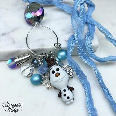 Olaf from Disney's Frozen is added to this lovely pendant