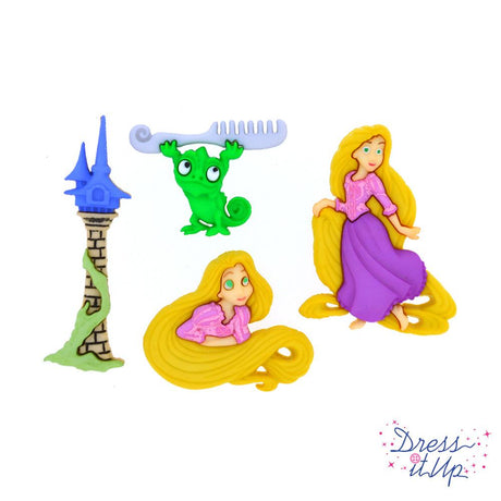 Disney rapunzel character buttons for sewing and girl crafts