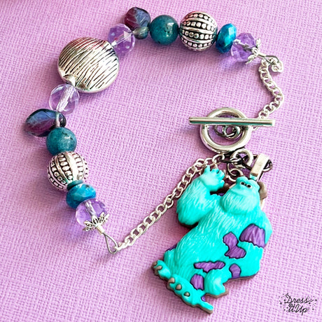 Sully from the Disney movie Monsters Inc. adorns this bracelet project