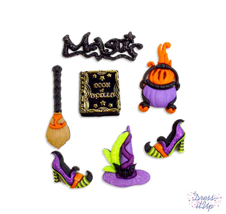 Dress up your Halloween and witch themed crafts with this embellishments