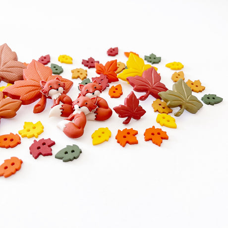 Fox Singles paired with Autumn Leaves are perfect for fall sewing and crafting