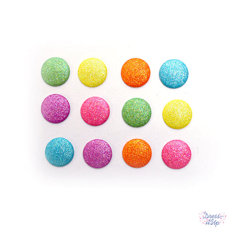 Bright dots with glitter adds sparkle to projects and crafts