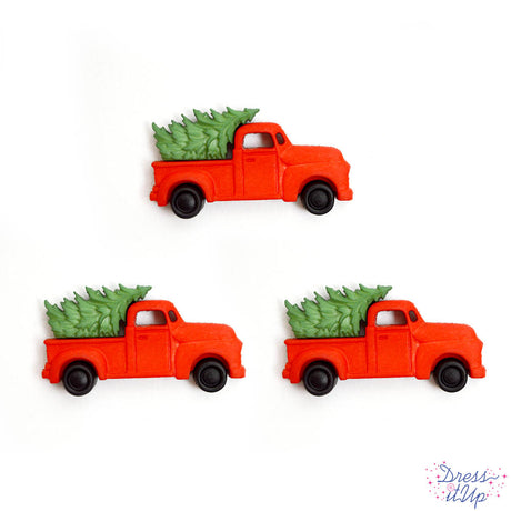 Classic red truck add to Christmas, winter and holiday projects