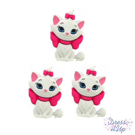 Three piece button pack of marie the white cat from disney movie