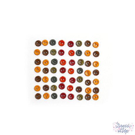 Round 2-hole sew-thru buttons in fall colors