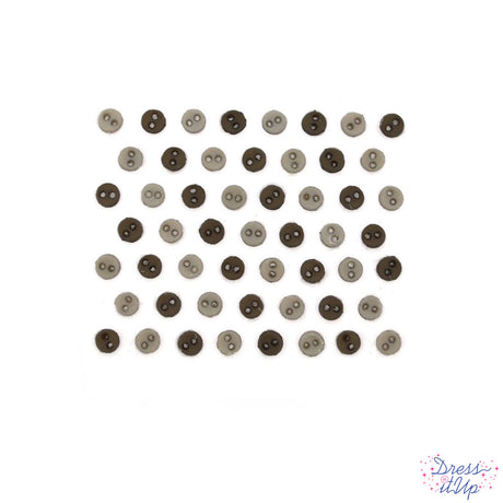 2-hole buttons in grey tones perfect for sewing and crafting