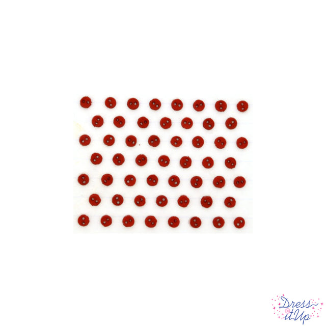 Tiny sew thru buttons in red add to sewing and crafting