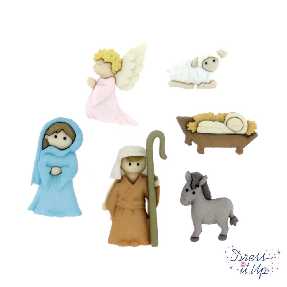 religious nativity Christmas craft buttons for Sunday school, church, diy nativity crafts.