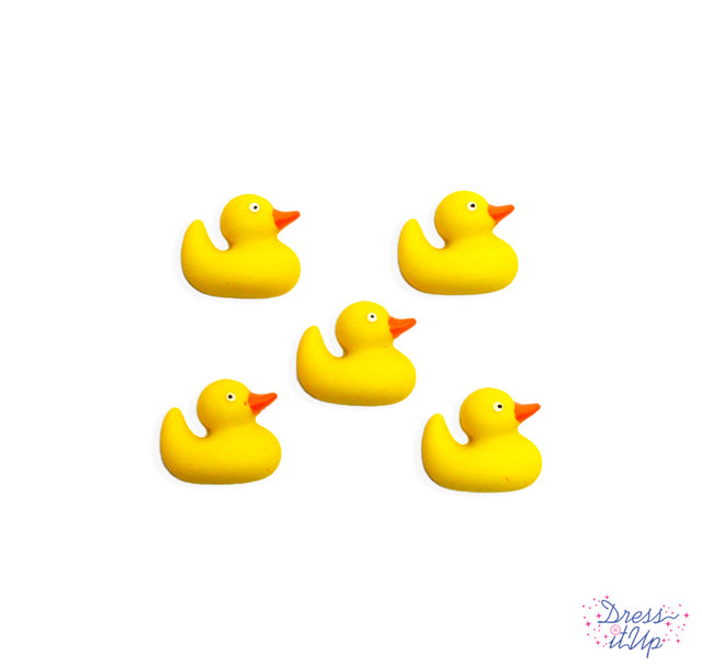 Bright yellow rubber duckies are perfect for children's crafts and bathroom decor