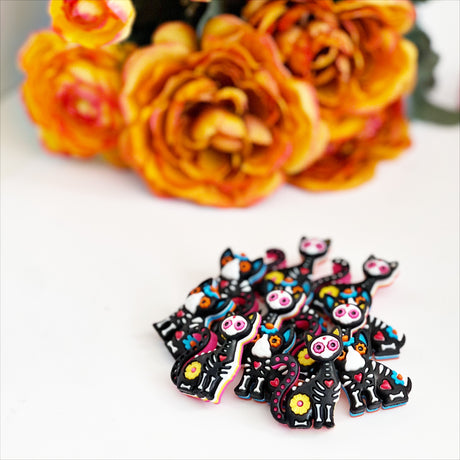 Spirit Animal buttons add to Day of the Dead crafts and decor