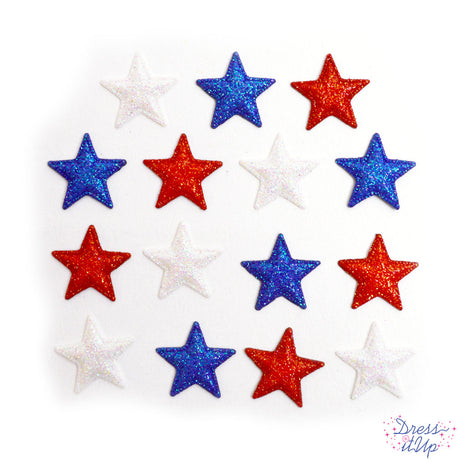 Add glittery star embellishments to your holiday crafts