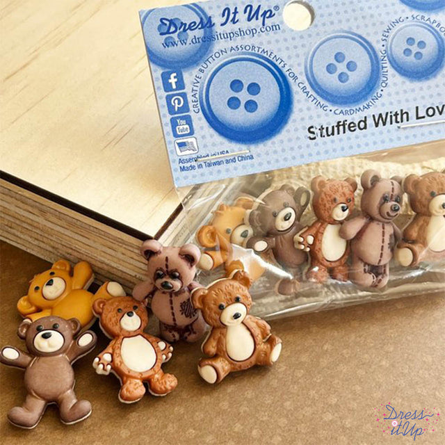 Adorable teddy bears add to children's and nursery crafts